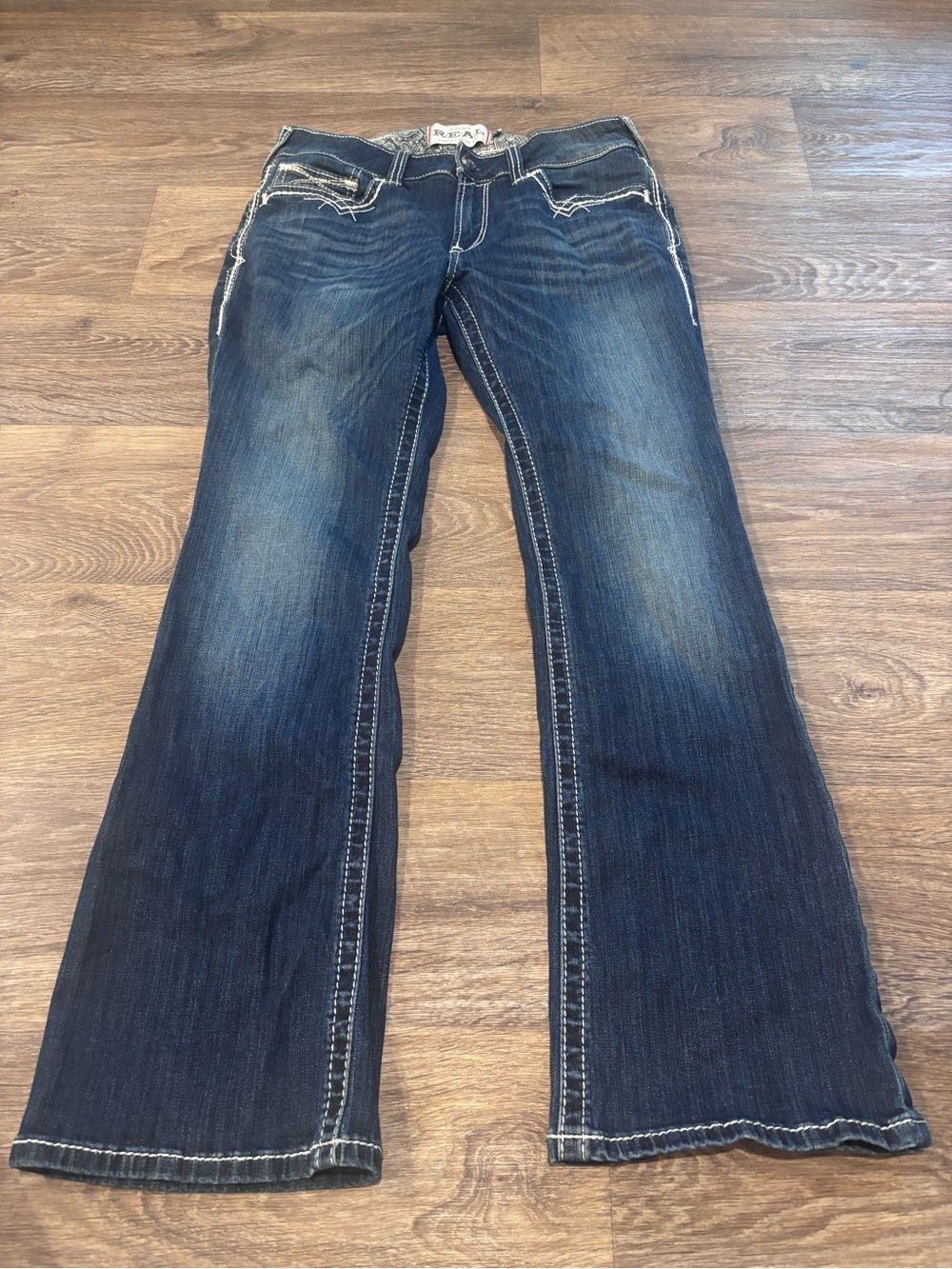 Ariat R.E.A.L. Entwined Bootcut Jeans Marine Womens 30S Mid Rise Western